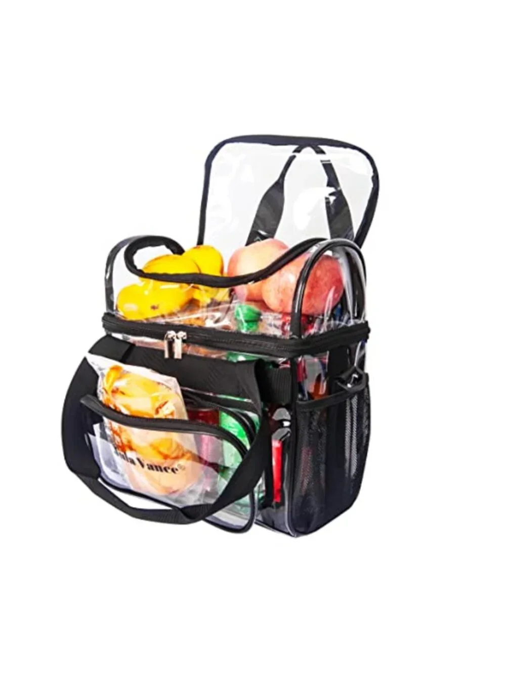 Clear PVC Crossbody Lunch Bag Stadium Approved Transparent Tote